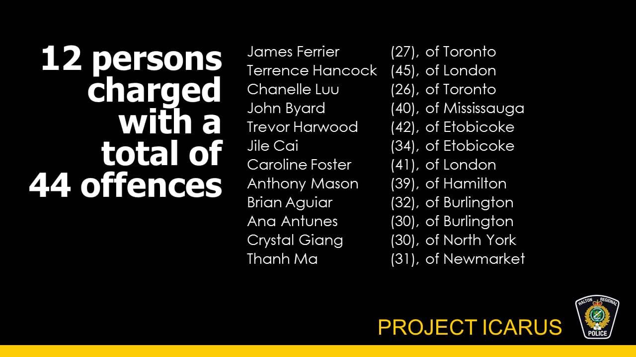 Names of people charged in Project Icarus