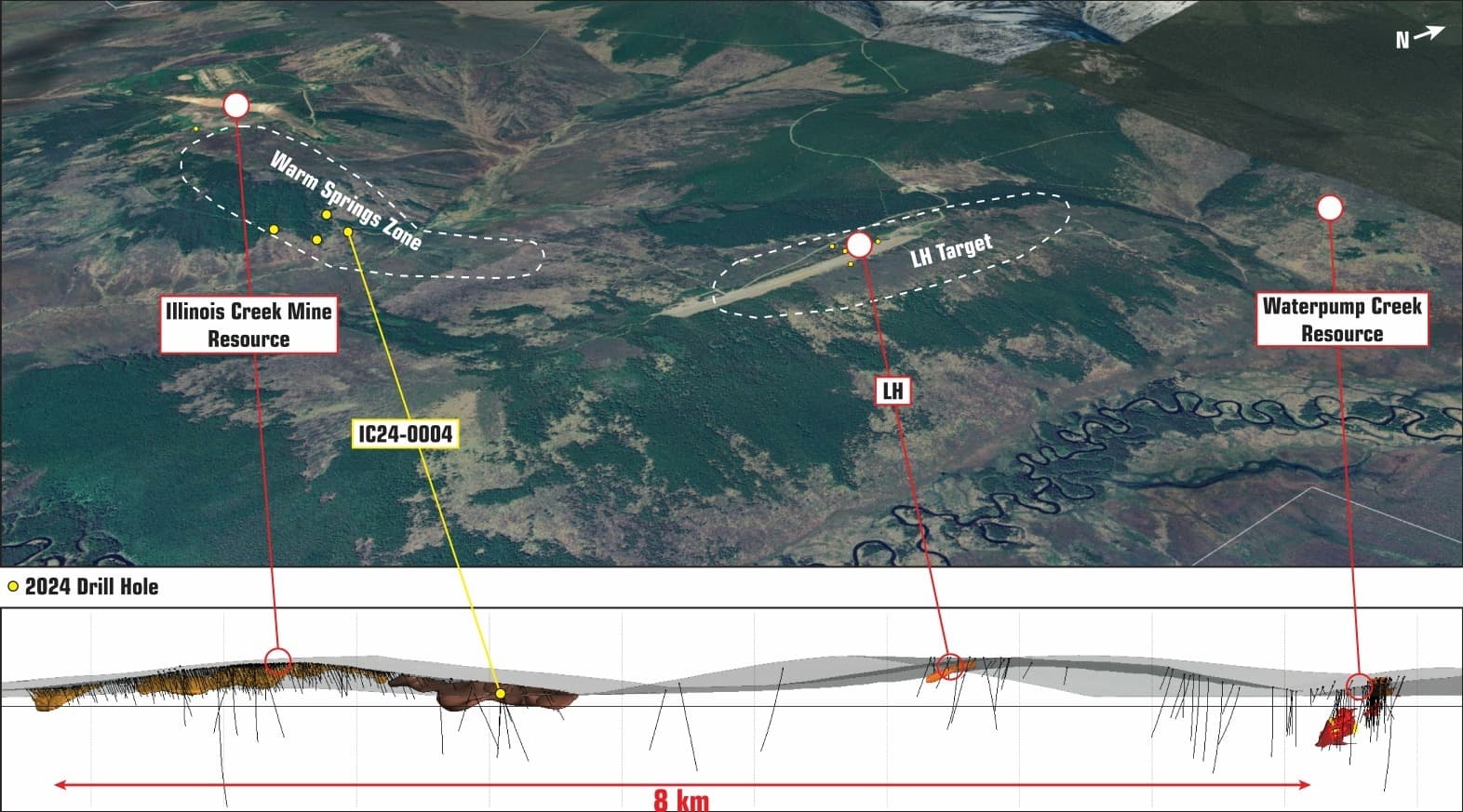 Western Alaska pulls first gold intercept from Illinois Creek's Warm Springs target