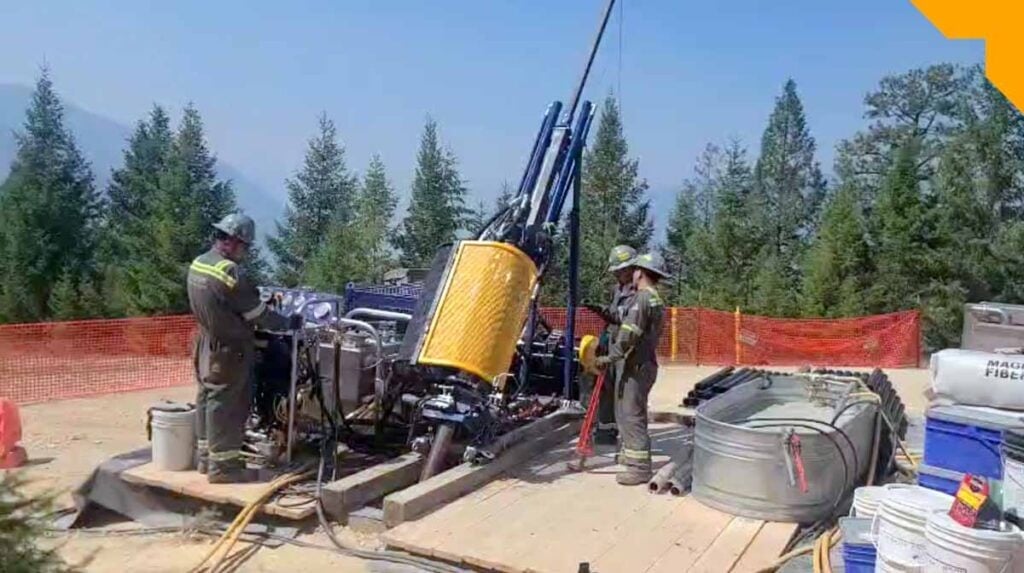 Drilling equipment stands at Resolution Minerals' Golden Gate prospect in Idaho.