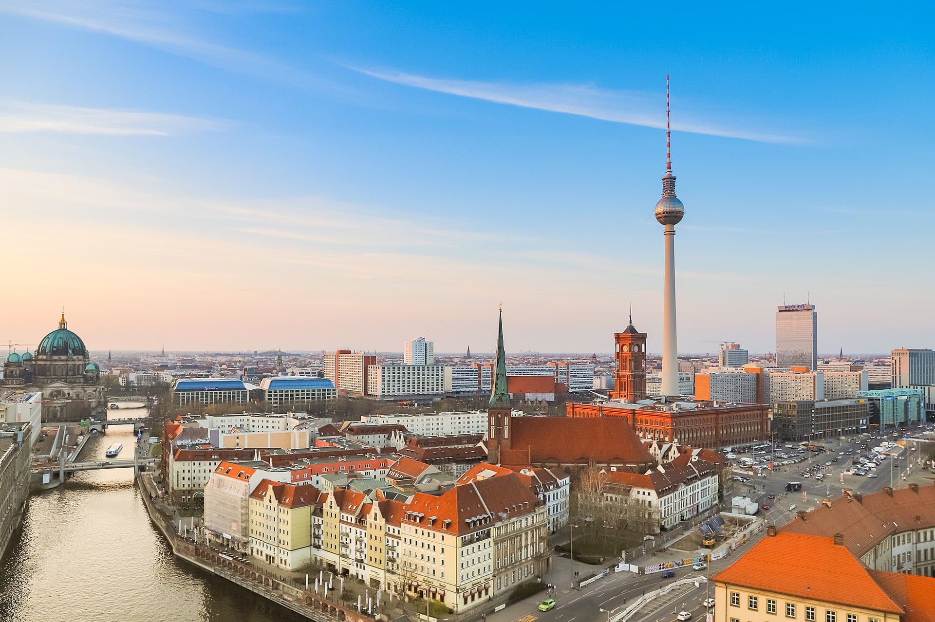 Aerial view of Berlin Germany cannabis