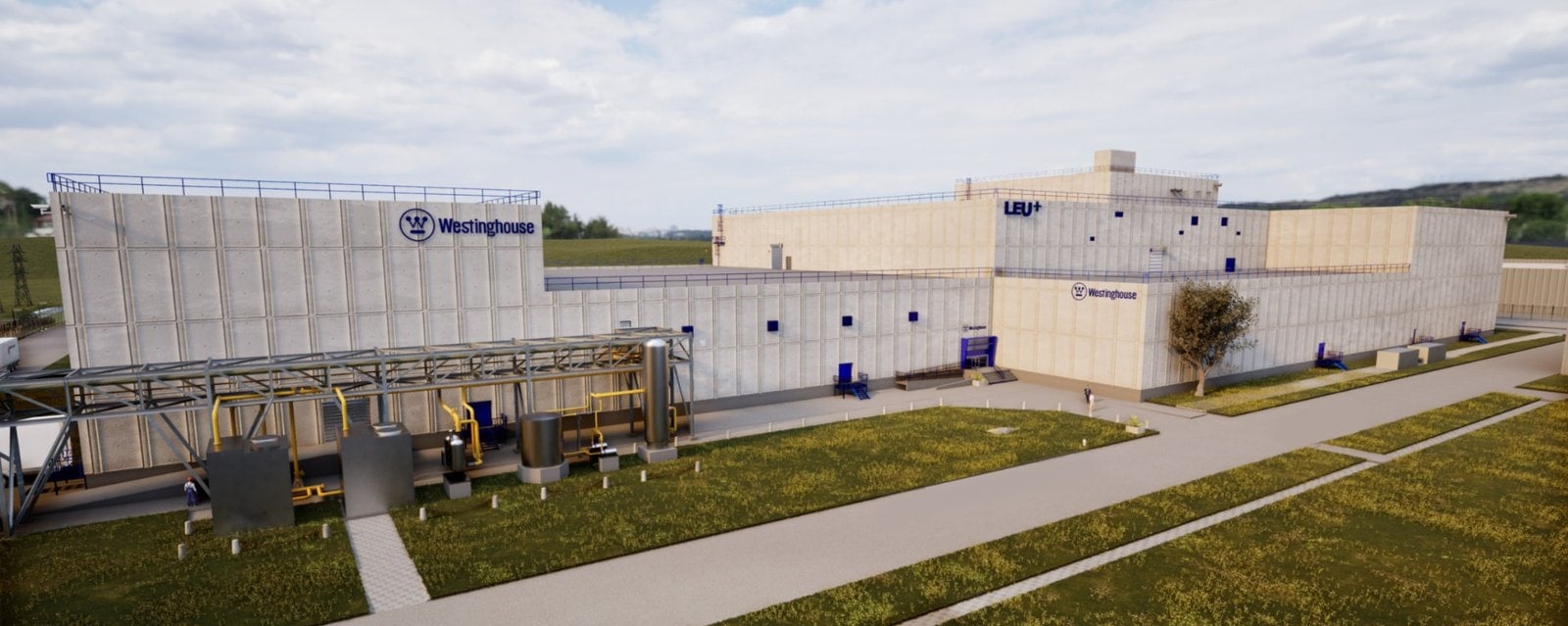 A company rendering shows the planned LEU+ fuel factory in Hopkins, South Carolina.