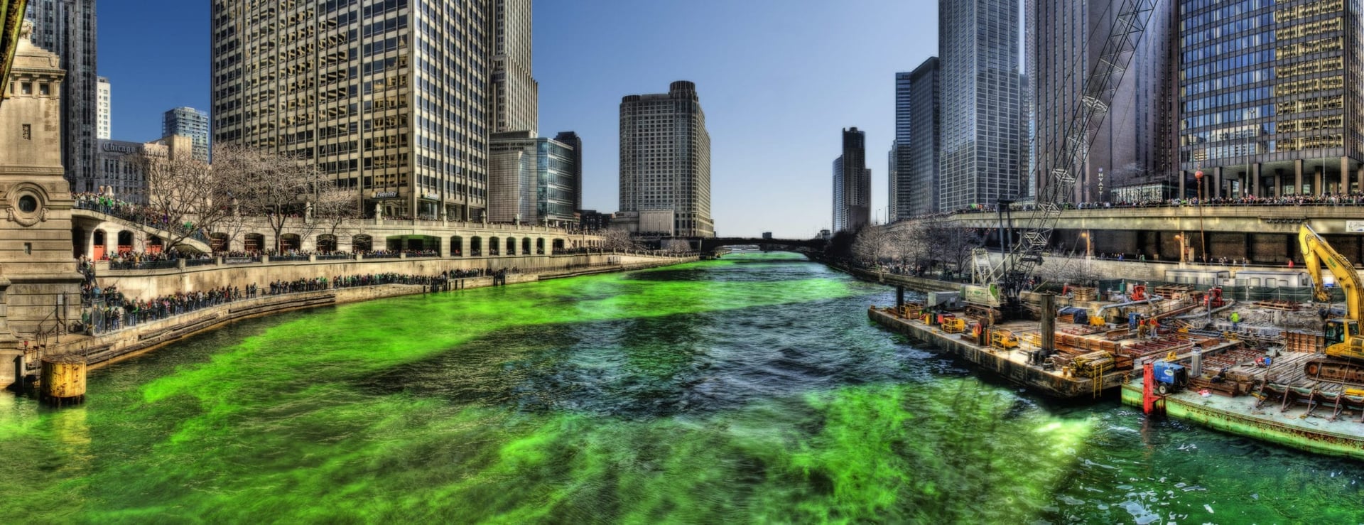 Illinois becomes 11th state to legalize cannabis, grants 11,000 pardons - Chicago river green for St. Patrick's Day