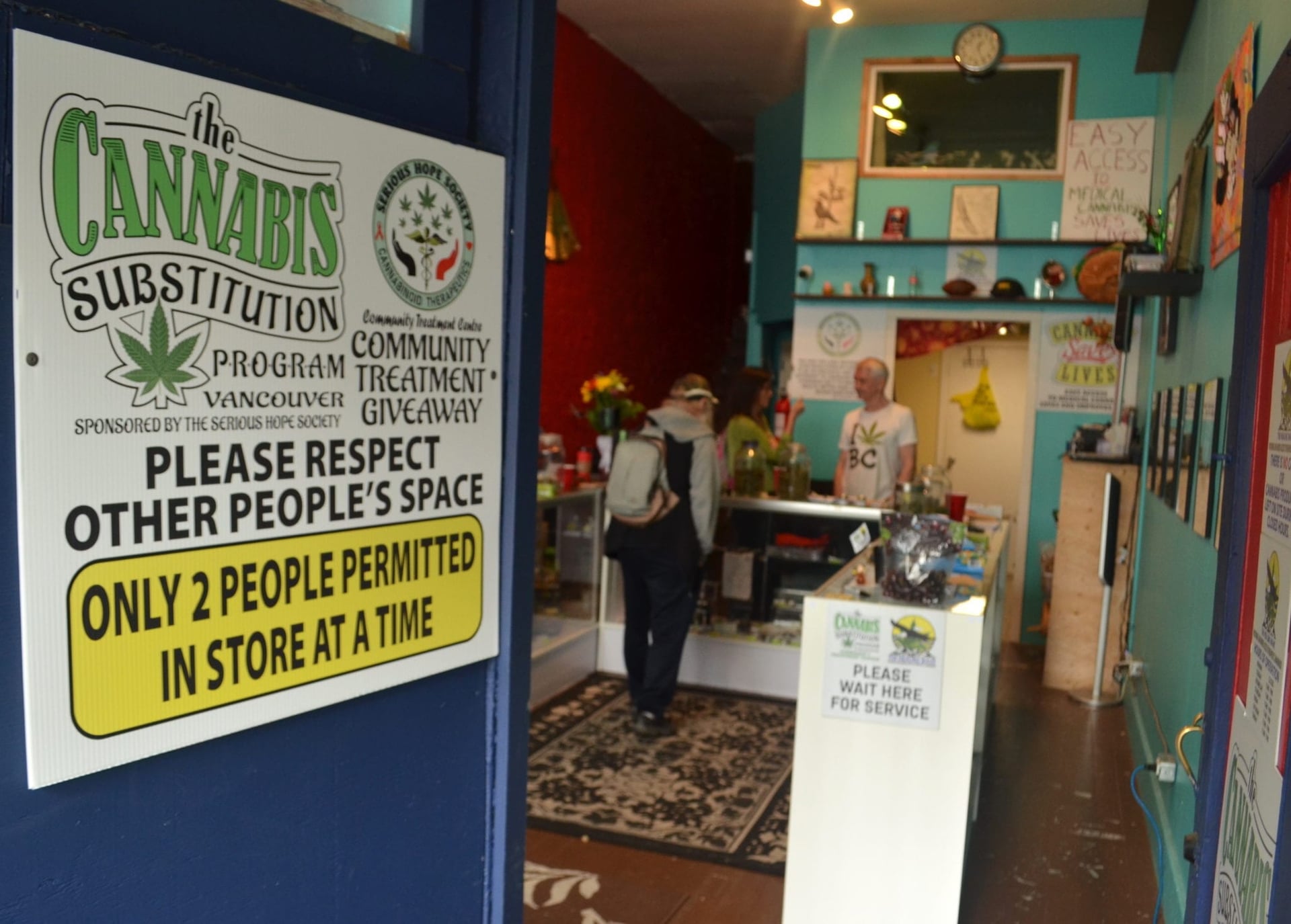 Neil Magnuson greets people by name at the DTES's newest weed retail store, which doubles as a the new home for a grassroots harm reduction initiative.