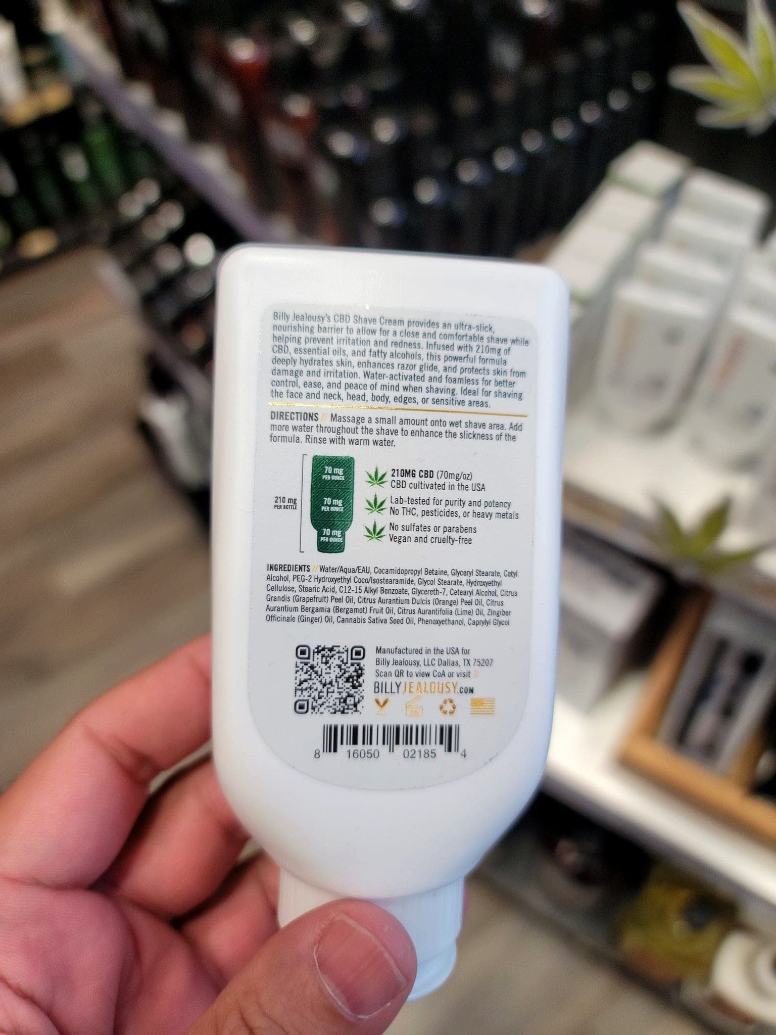 Illict CBD shampoo in plain view — what’s it to you? Tommy Gunsbottle