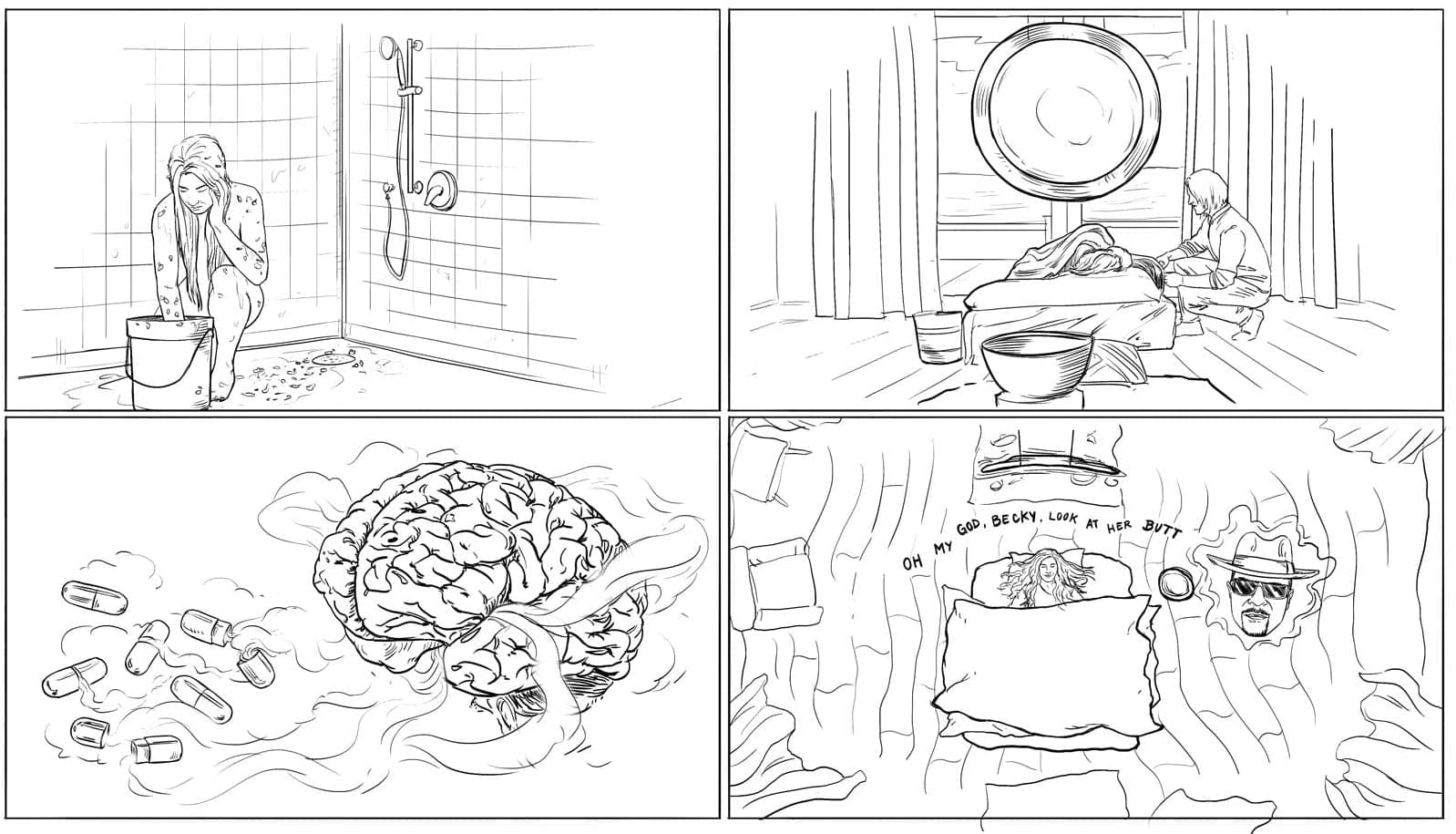 Becoming light through the darkness - My first ibogaine trip - panel 2c