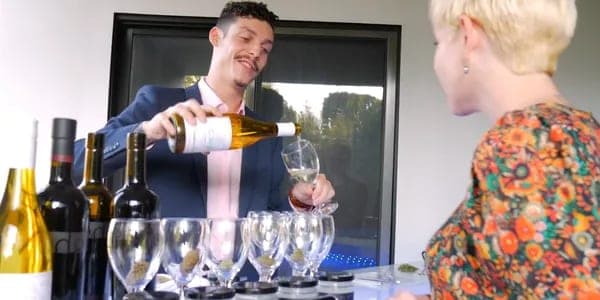 Smell to feel well with The Cannabis Sommelier's new book - pouring wine Andrew Freedman