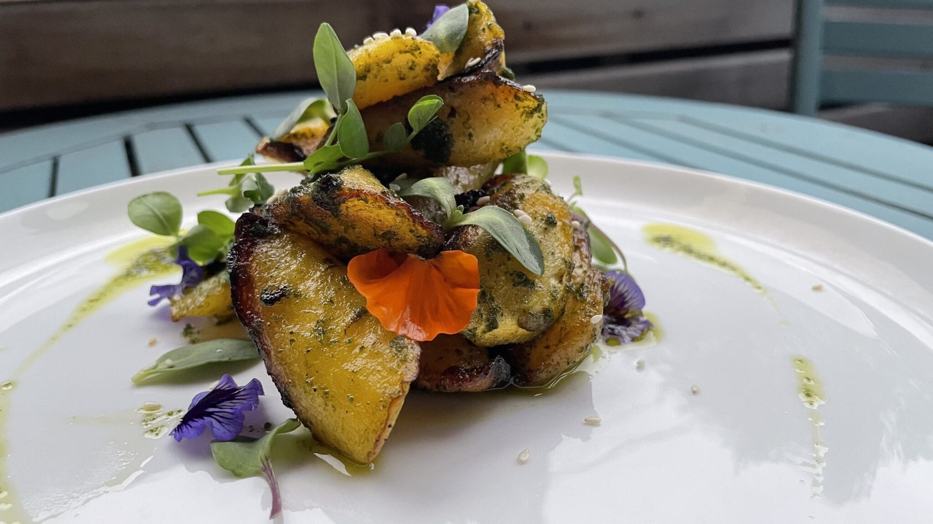 ‘Pop’ goes the flavour - adding acidity to your favourite savoury infused dish - infused scallion pesto sauce