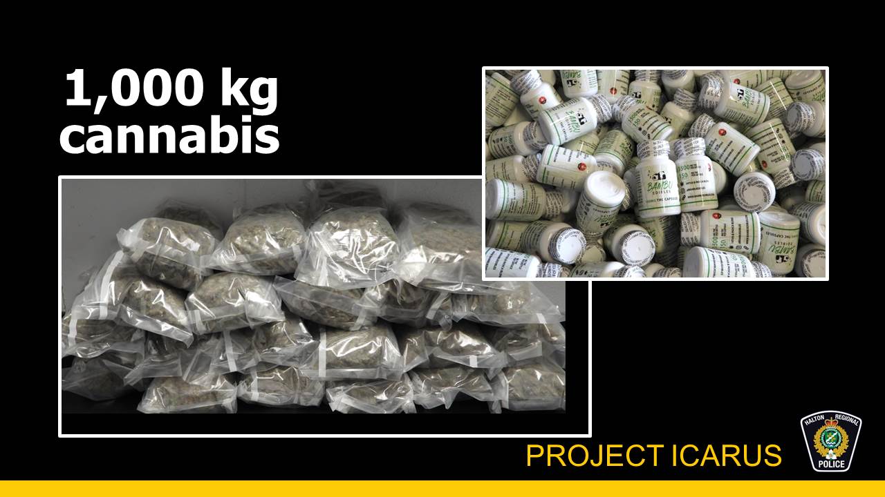 1,000 kg of cannabis seized by Ontario police force