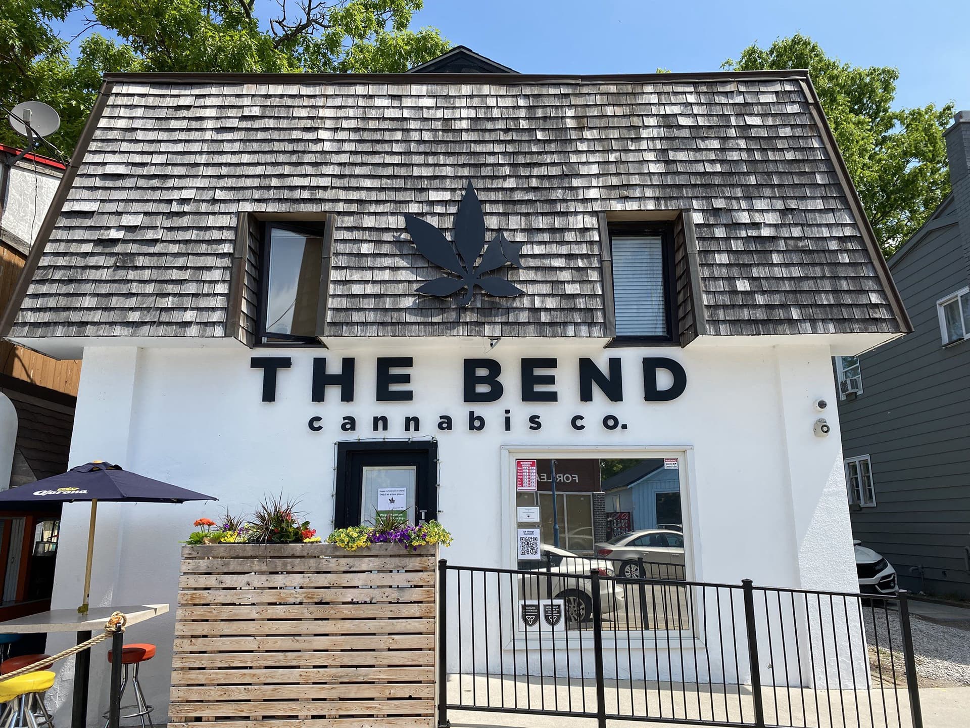 The Bend Cannabis Co storefront in Grand Bend, Ontario
