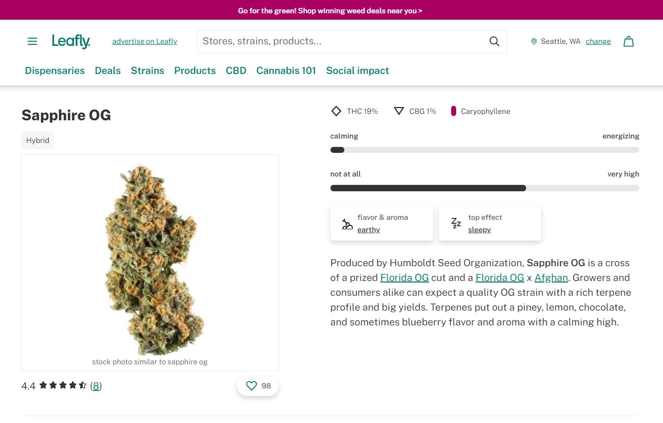 Cannabis media giant Leafly is going public - sapphire og