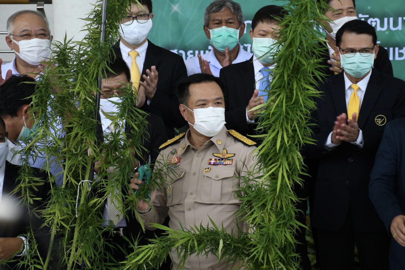 Thailand's deputy minister of health at cannabis cultivar ceremony