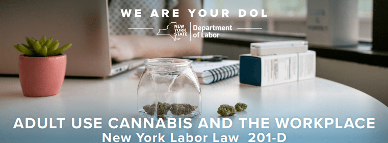 New York's Department of Labor cannabis rules at the workplace