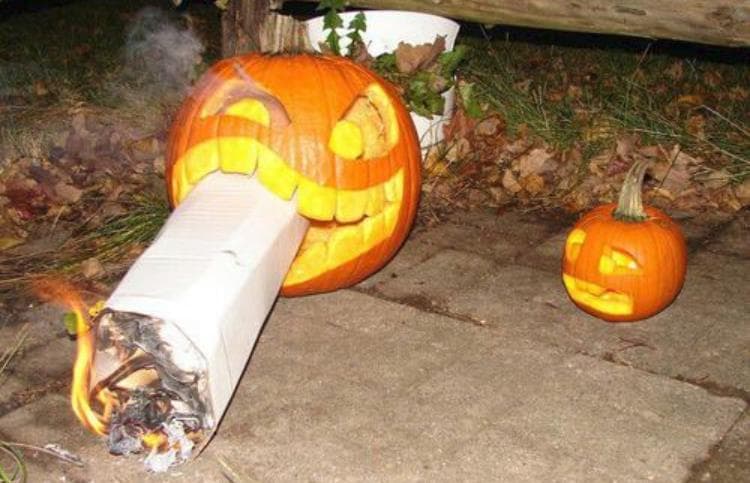 Sales spikes and other Halloween cannabis data trends with BDSA - smoking pumpkin