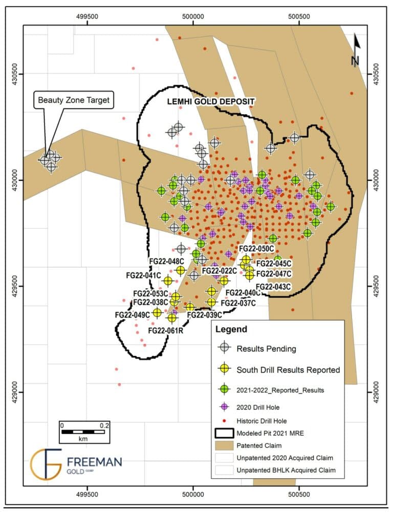 Freeman Gold extends Lemhi shallow oxide gold mineralization