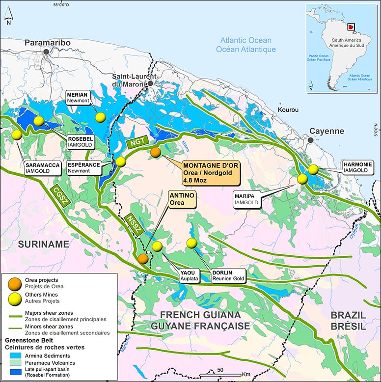 Orea Mining acquires Nordgold's 55 per cent stake in French Guiana gold mine
