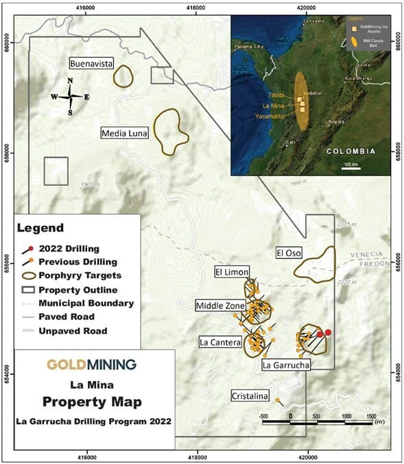 GoldMining Inc. adds 1.2M oz to resource estimate in Colombia after 2022 discovery