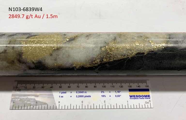 Wesdome Gold Mines releases drill results from underground Quebec site