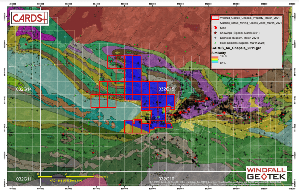 Quebec Copper & Gold enlists Windfall Geotek for artificial intelligence mineralization targeting