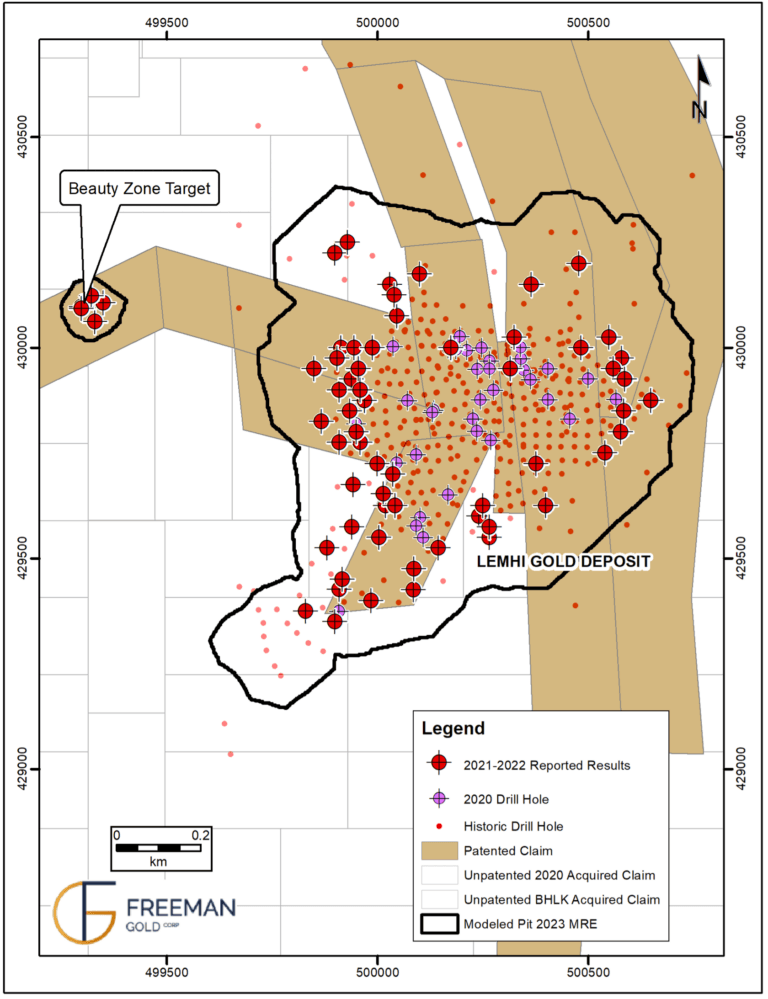 Freeman reports significant increase in grade at its Idaho Lehmi project