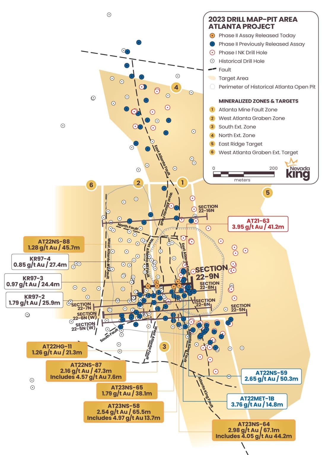 Nevada King finds high-grade oxide gold at its Atlanta mine in Nevada