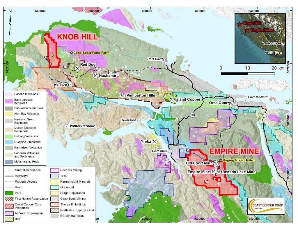 Coast Copper strikes gold with new mineral discovery on Vancouver Island2