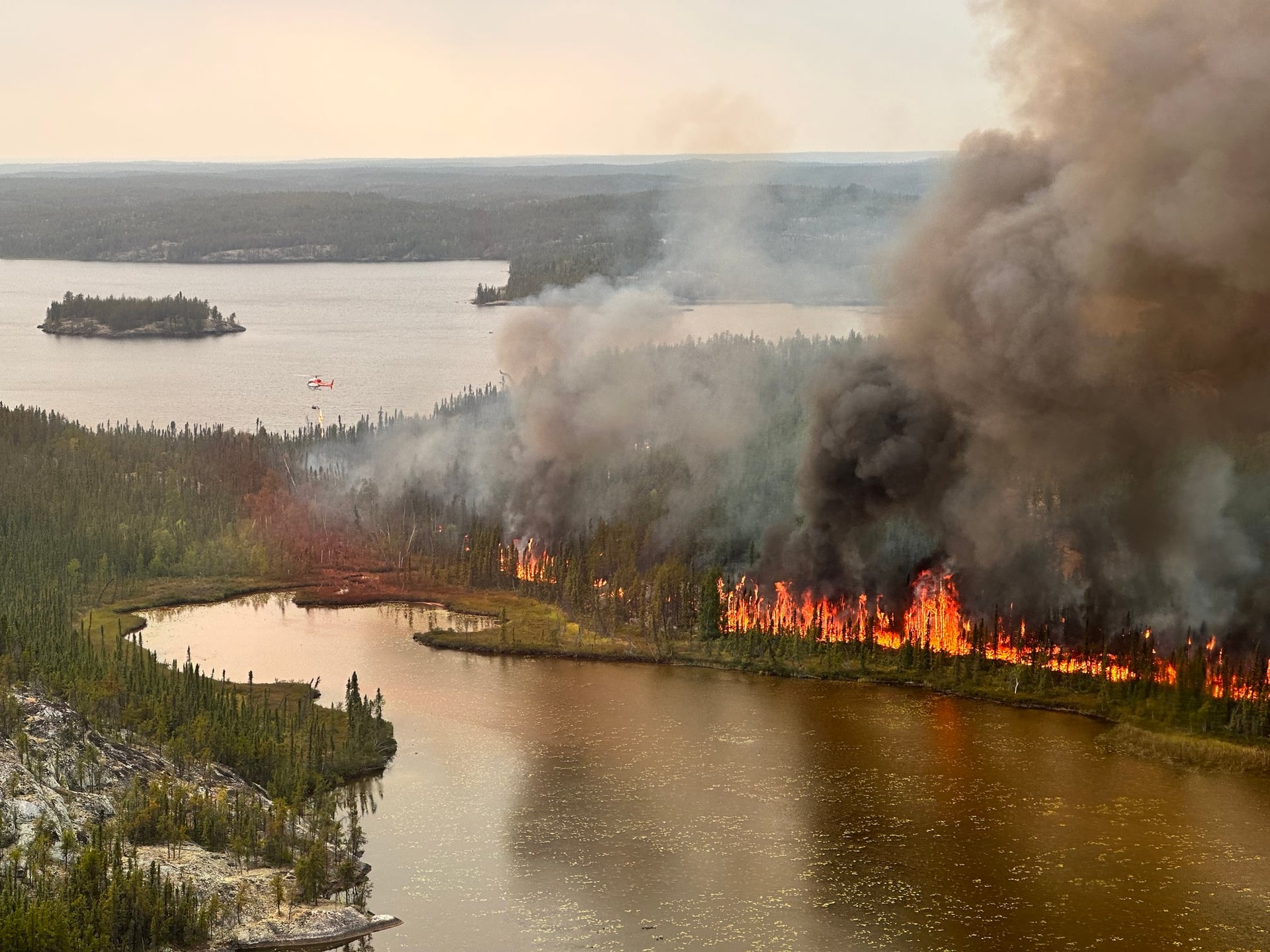 Miners evacuate as wildfires rage in Northwest Territories