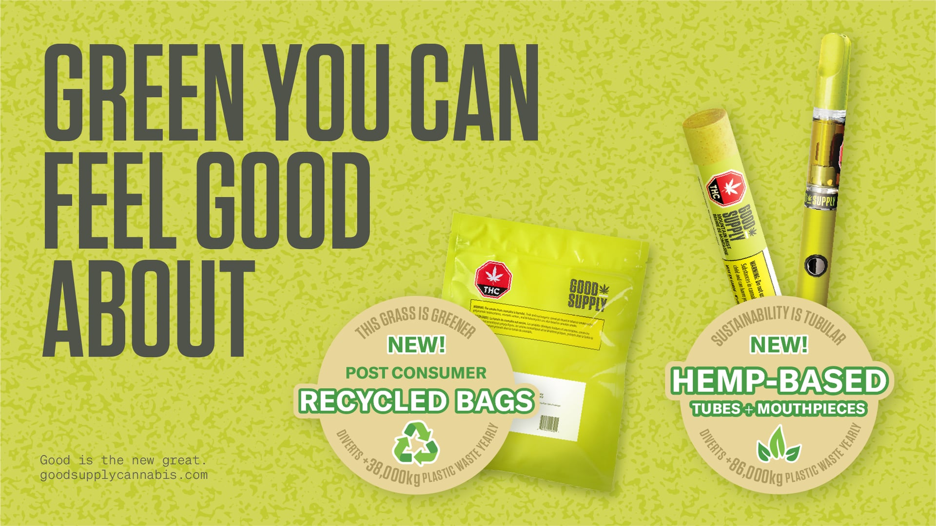 Tilray launches sustainability campaign and hemp packaging for its Good Supply brand
