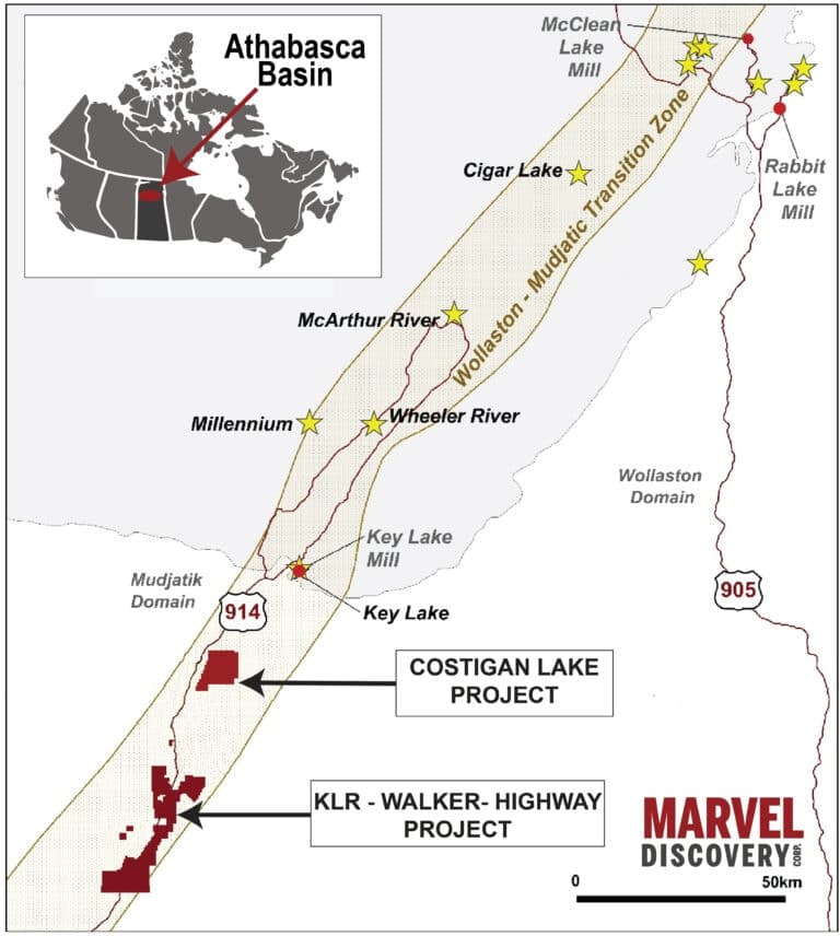 Marvel Discovery acquires Athabasca Basin uranium property for $1M