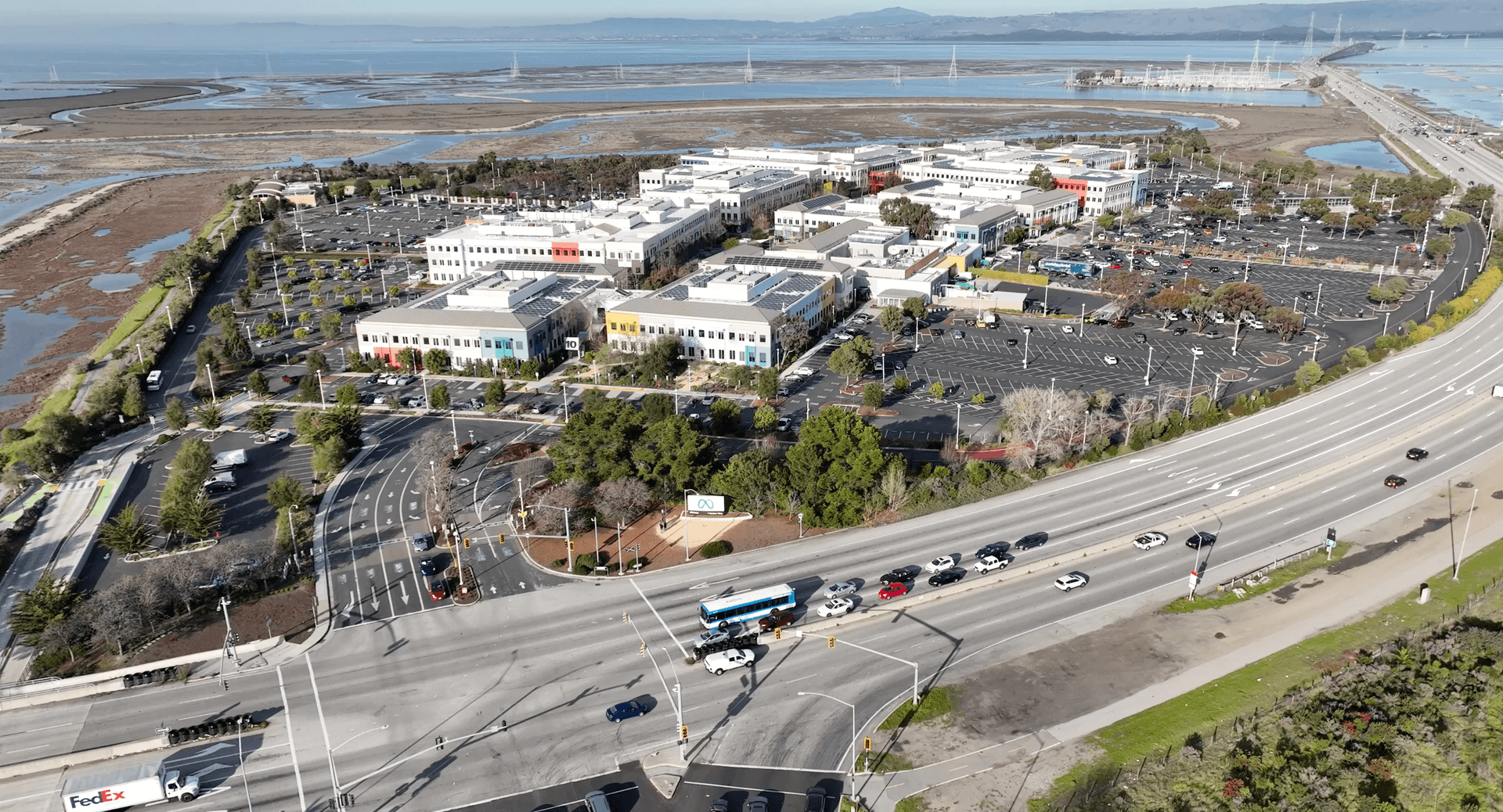 Meta Headquarters aerial