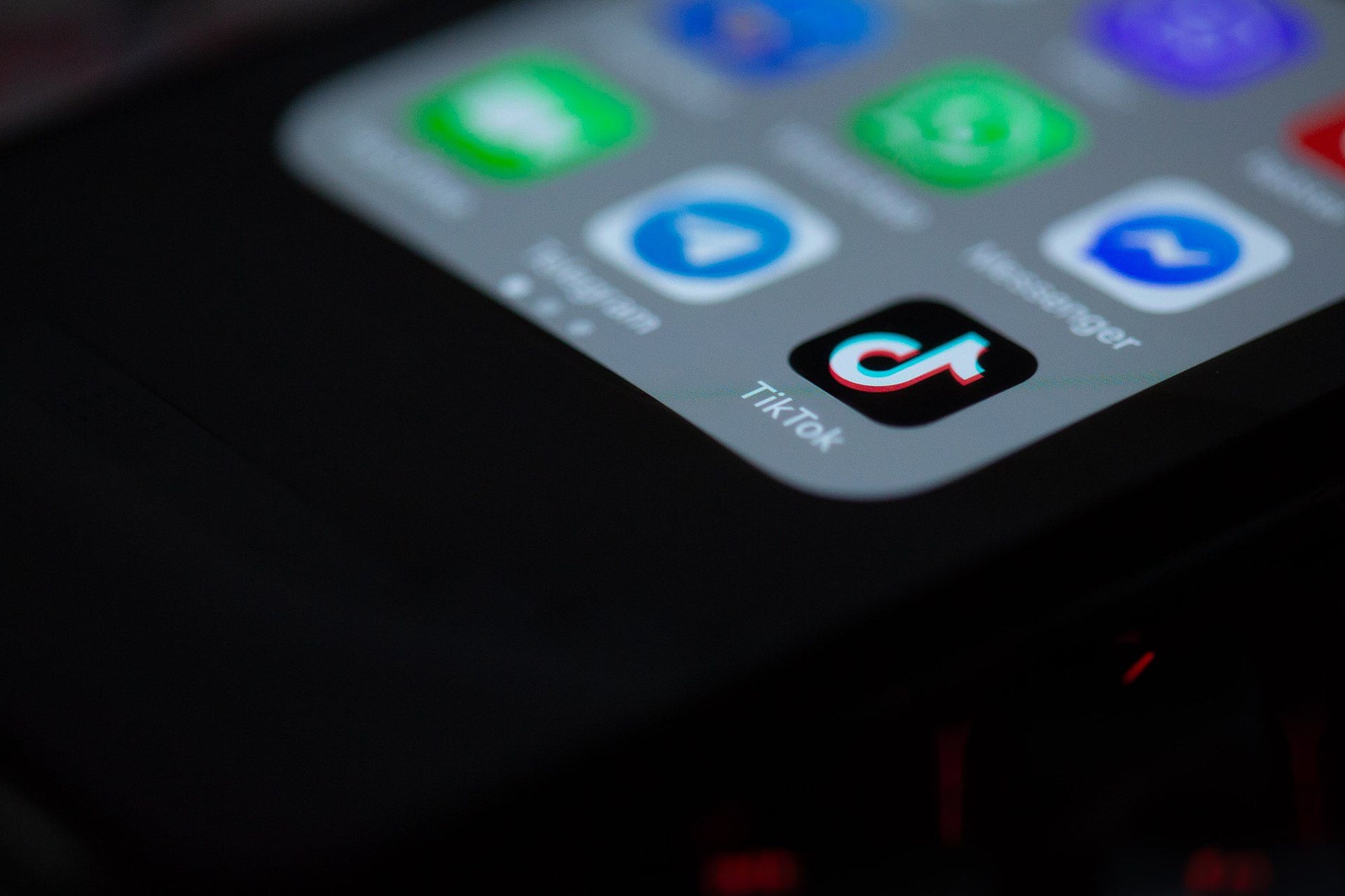 tiktok on phone screen