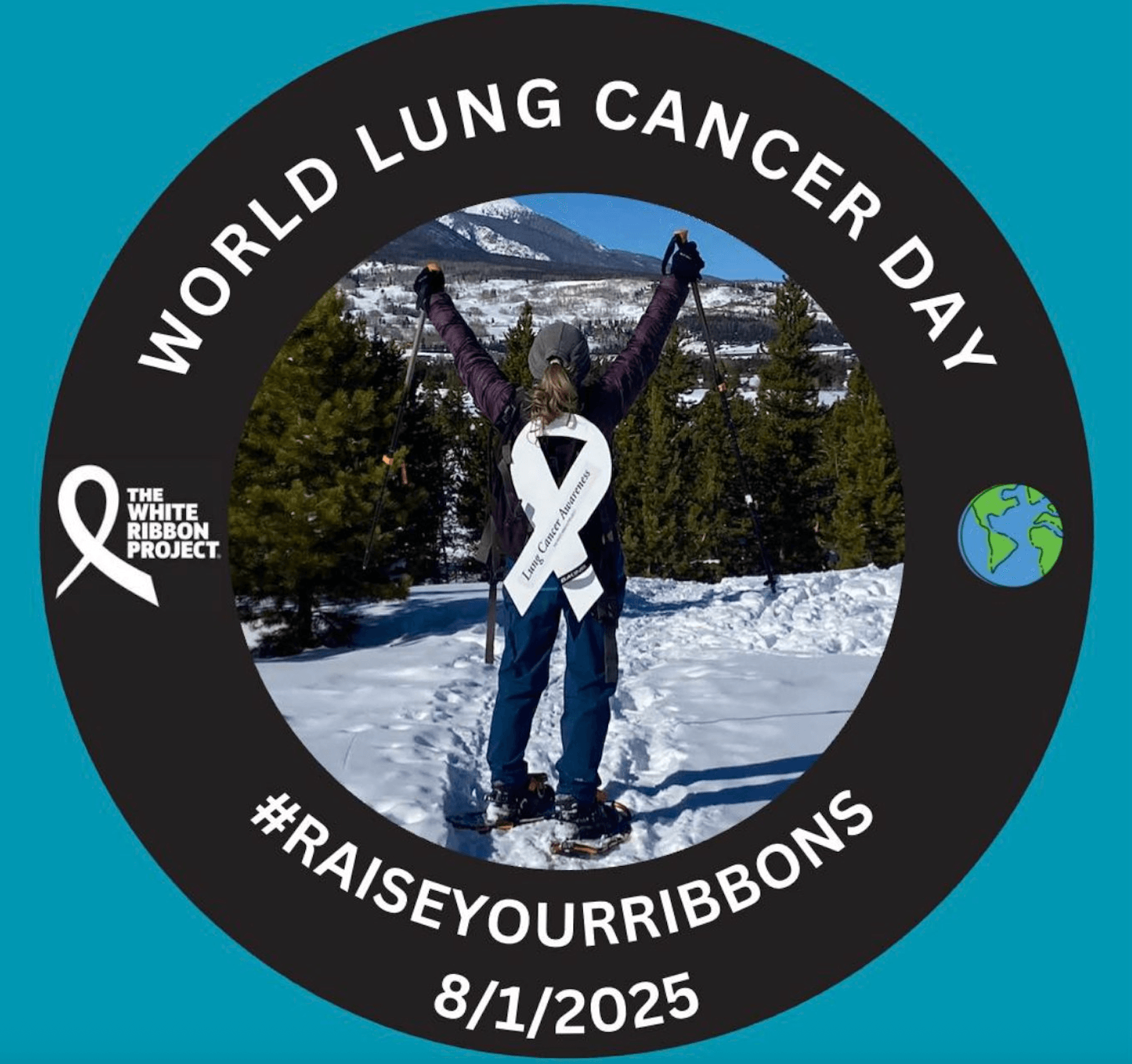 Lung cancer survivor & husband use wood ribbons to promote awareness about disease