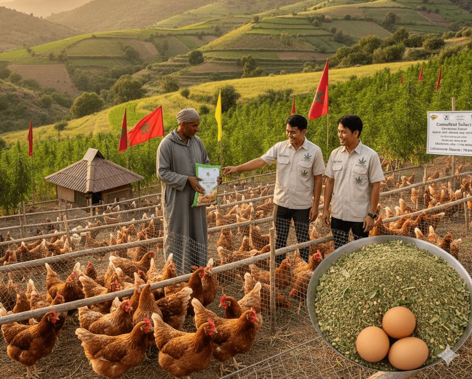 Morocco considers swapping antibiotic poultry feed with cannabis