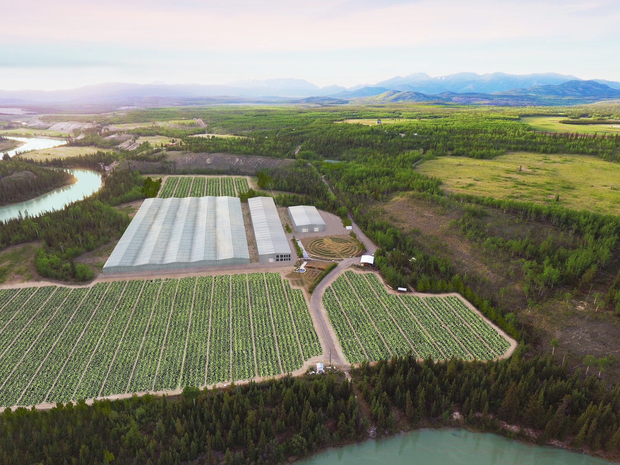 Aerial view of Yukon's ArcticPharm, the first and only lp