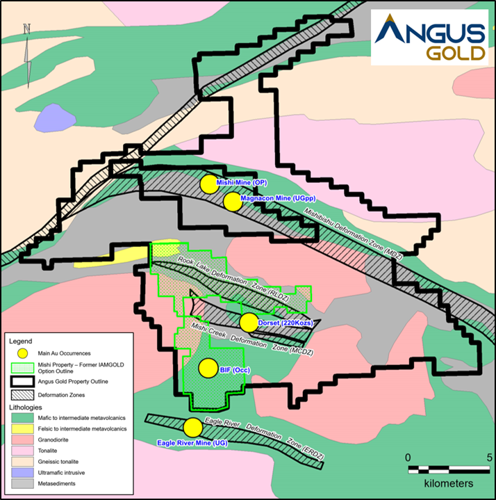 Angus Gold completes earn-in of IAMGOLD's Mishi property