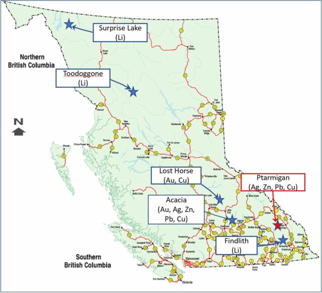 NevGold forms B.C. subsidiary to focus on Ptarmigan