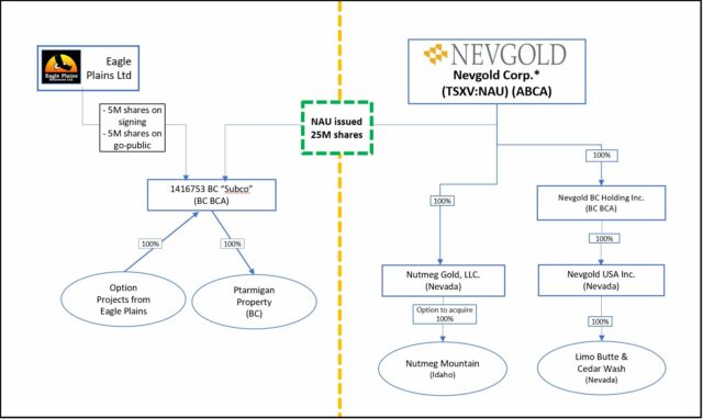 NevGold forms B.C. subsidiary to focus on Ptarmigan 2