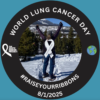 Lung cancer survivor & husband use wood ribbons to promote awareness about disease