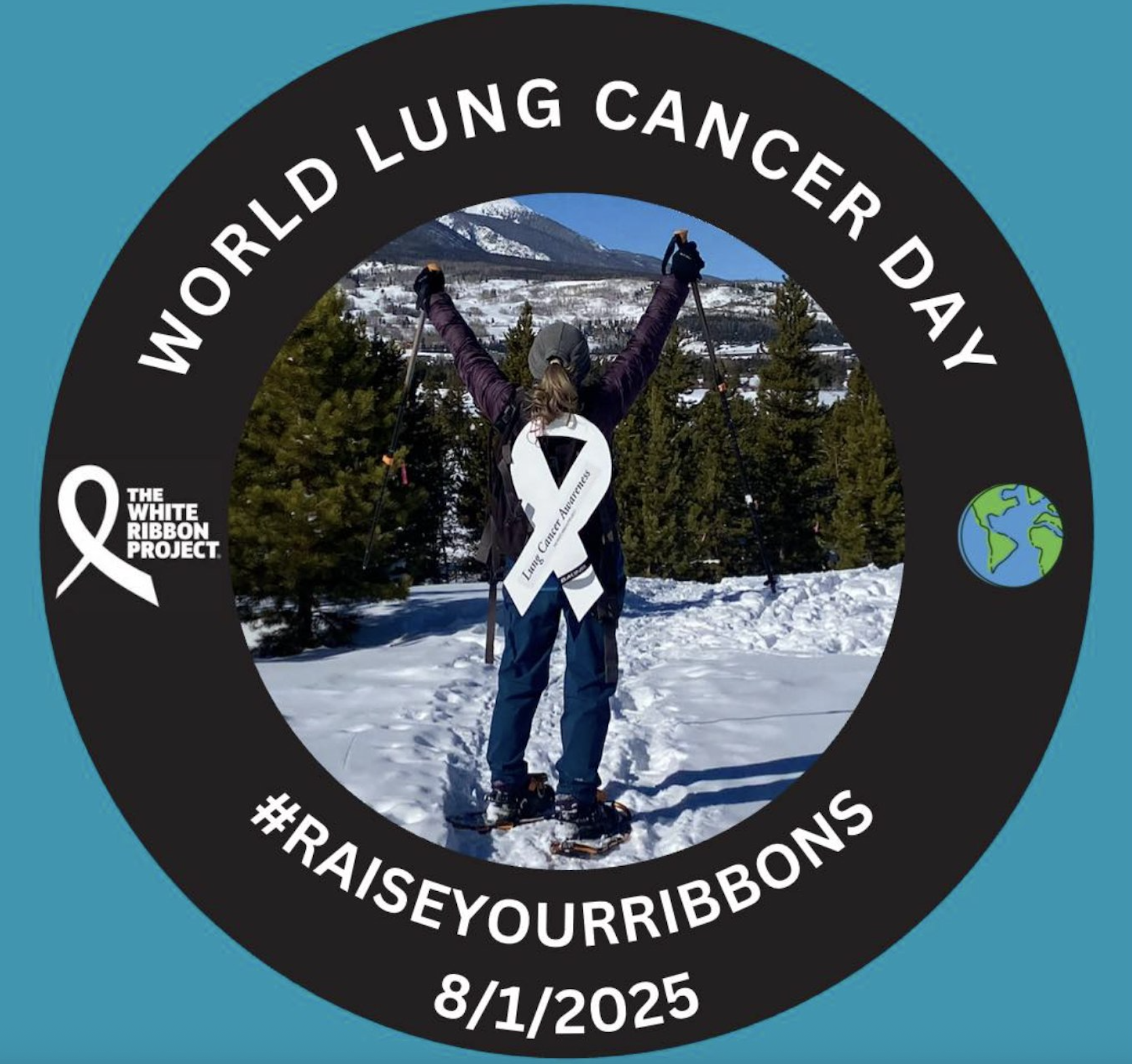 Lung cancer survivor & husband use wood ribbons to promote awareness about disease