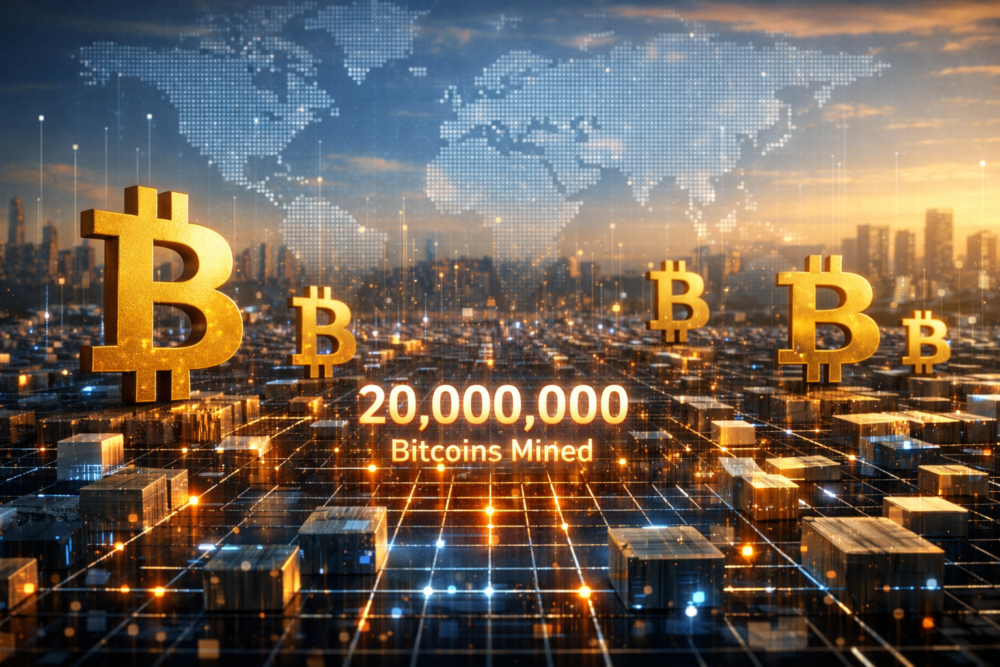 Bitcoin supply passes 20 million milestone with fewer than one million coins left