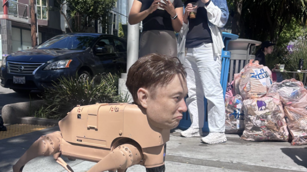 Creepy robo-dog with Elon Musk's face scurries around San Francisco