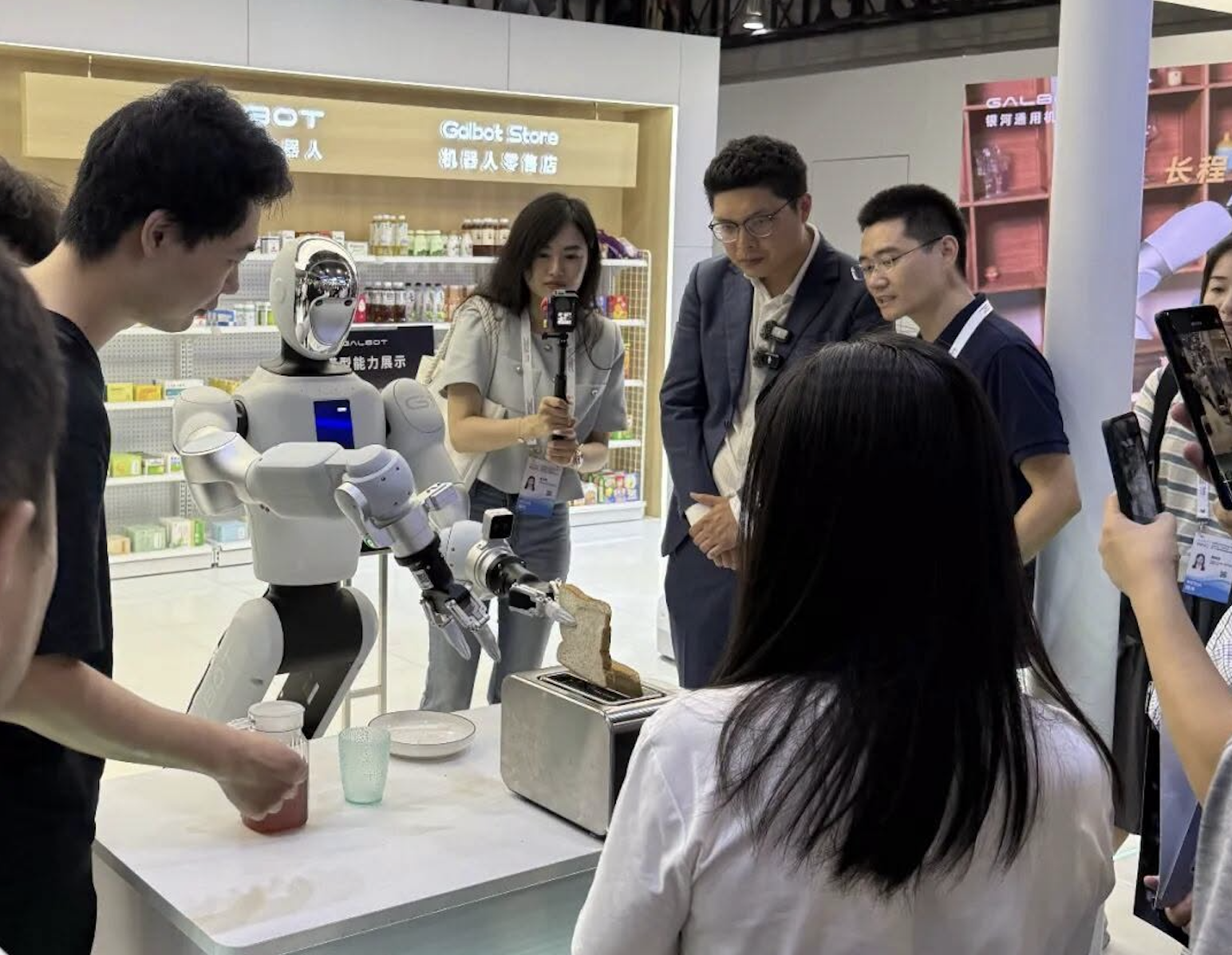 Galbot humanoid amazes World AI Conference attendees with breakfast cooking skills